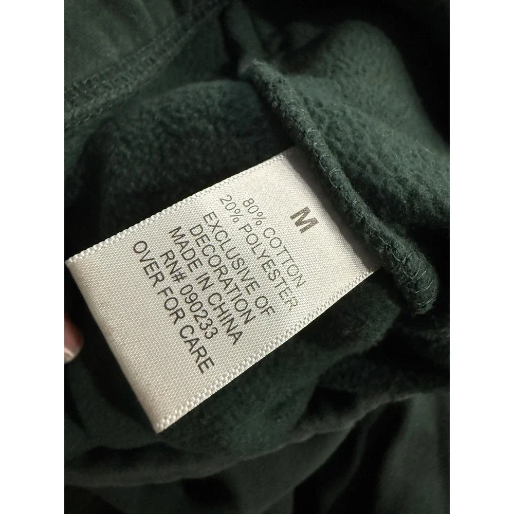 Essentials Fear of God Mens Forest Green Logo Sweatpants Joggers Size M 3553